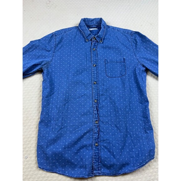 Marine Layer Washington‎ Button Down Shirt Long Sleeve Denim | Men’s Size Large - Picture 2 of 16